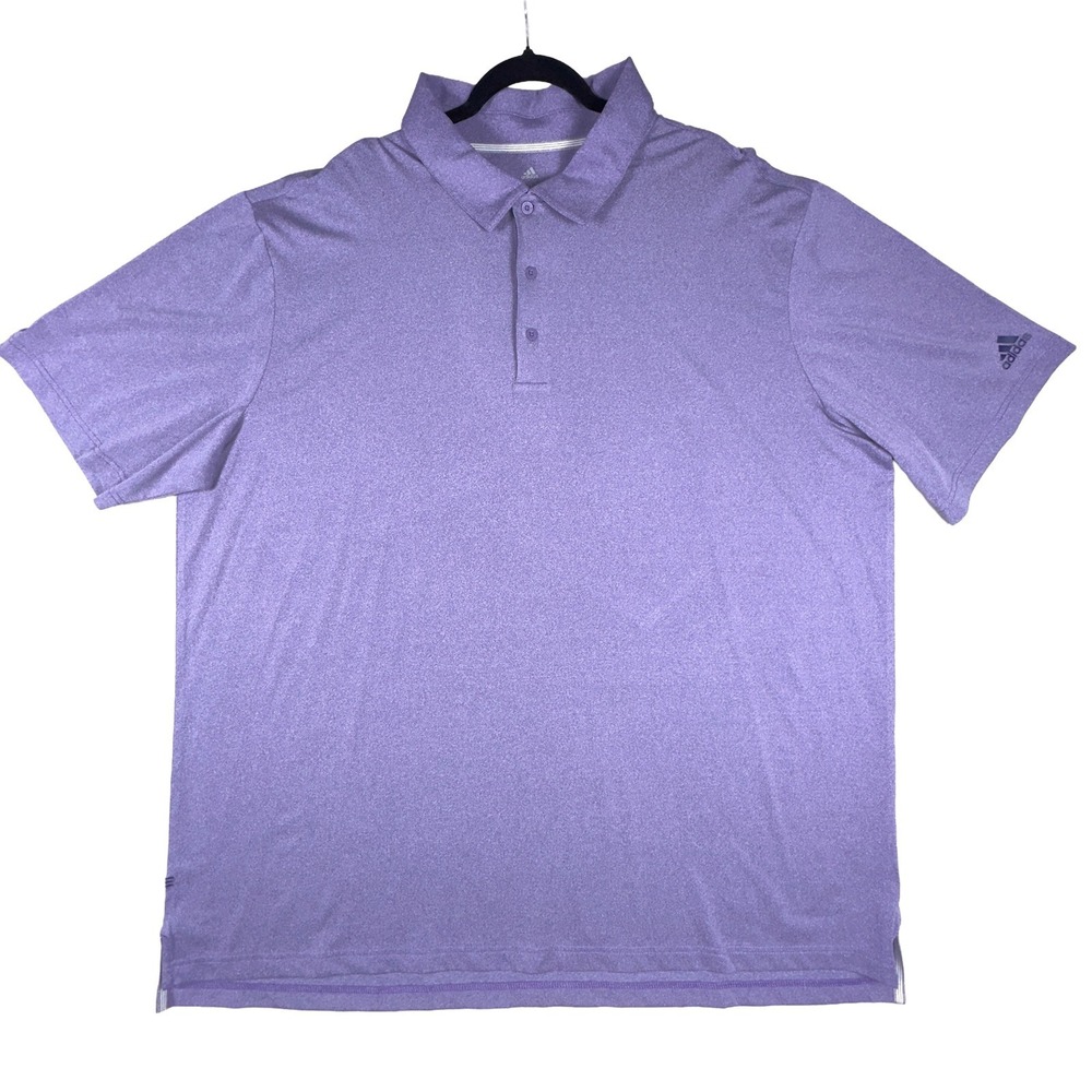 NWT Adidas Men Ultimate 365 GolfPolo Purple Heather 3XL-TALL Athleisure UPF 50